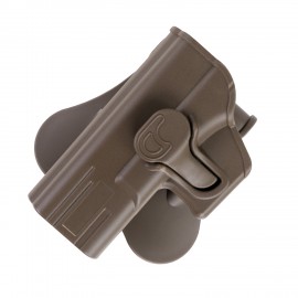 Funda Amomax para SSP18, SSE18 y Glock 17/18/19/22/23/31/32 (Color: Tan, Mano: Izquierda)