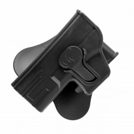 Funda Amomax para SSP18, SSE18 y Glock 17/18/19/22/23/31/32 (Color: Negro, Mano: Izquierda)