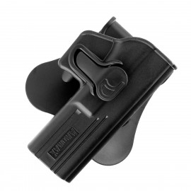 Funda Amomax para SSP18, SSE18 y Glock 17/18/19/22/23/31/32 (Color: Negro, Mano: Derecha)