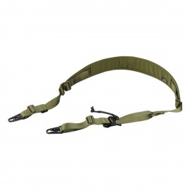 Sling Acolchado de 2 Puntos con Ajuste Rápido y Clip estilo HK (Color: Verde Olivo)