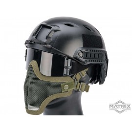 Máscara de Malla para Proteger Media Cara Matrix “Striker V1” (Color: Verde Olivo)