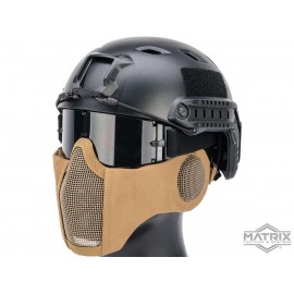 Máscara de Malla con Protección de Orejas Matrix “Carbon Striker” (Color: Tan)