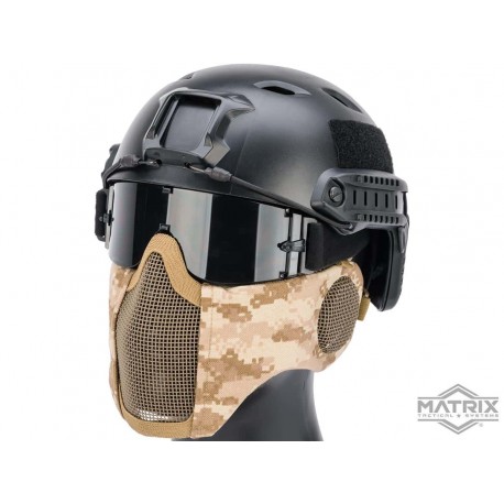 Máscara de Malla con Protección de Orejas Matrix “Carbon Striker” (Color: AOR1)