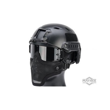 Máscara de Malla para Proteger Media Cara Matrix “Striker V1” (Color: Negro)