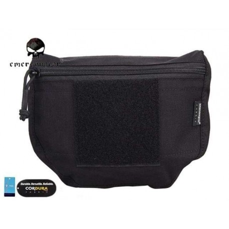 Pouch Abdominal Desplegable con Velcro EmersonGear para Plate Carrier AVS, JPC, CPC (Color: Negro)