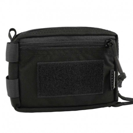 Pouch Horizontal Multiuso EmersonGear Doble con Malla y Velcro (Color: Negro)